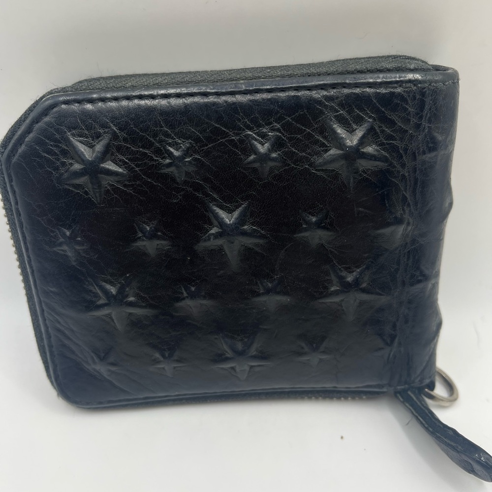JIMMY CHOO Bi-fold Wallet Black Men'Authentic D:0.79” H:4.33” W:4.53” 5978 - Picture 2 of 8